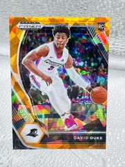 2021 Panini Prizm Draft Picks Orange Cracked Ice Prizm David Duke RC #44